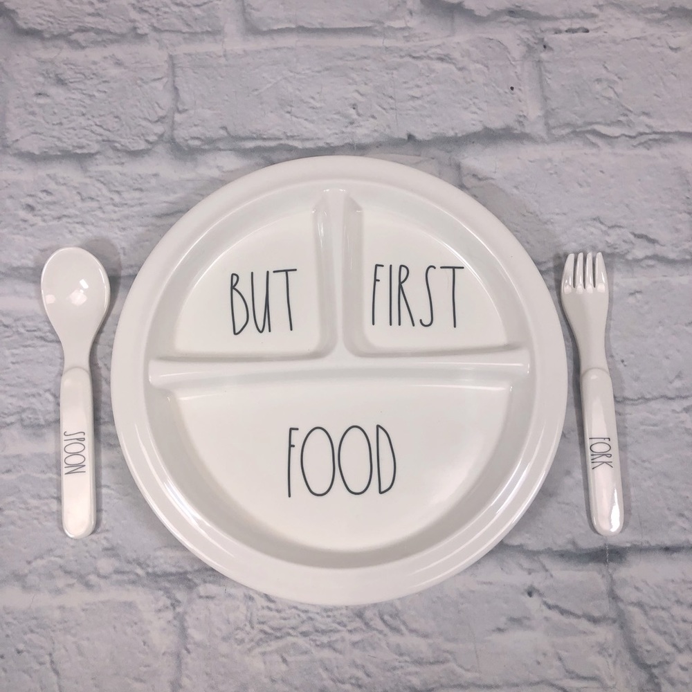Rae Dunn Child plate fork set Artisan Collection Dishwasher safe
